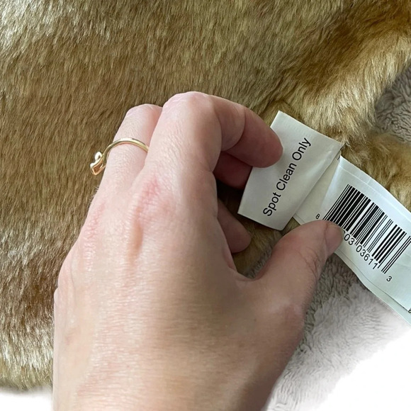 New York Dog Designer Coat Faux Fur Suede Gold Hardware Elegant Wam Size XS - Picture 5 of 12